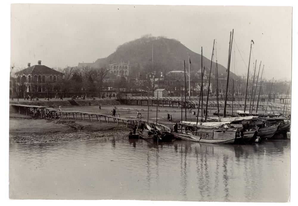 c.1900\'s PHOTO CHINA - TSINGDAO QINGDAO 1908 BOATS WATERFRONT