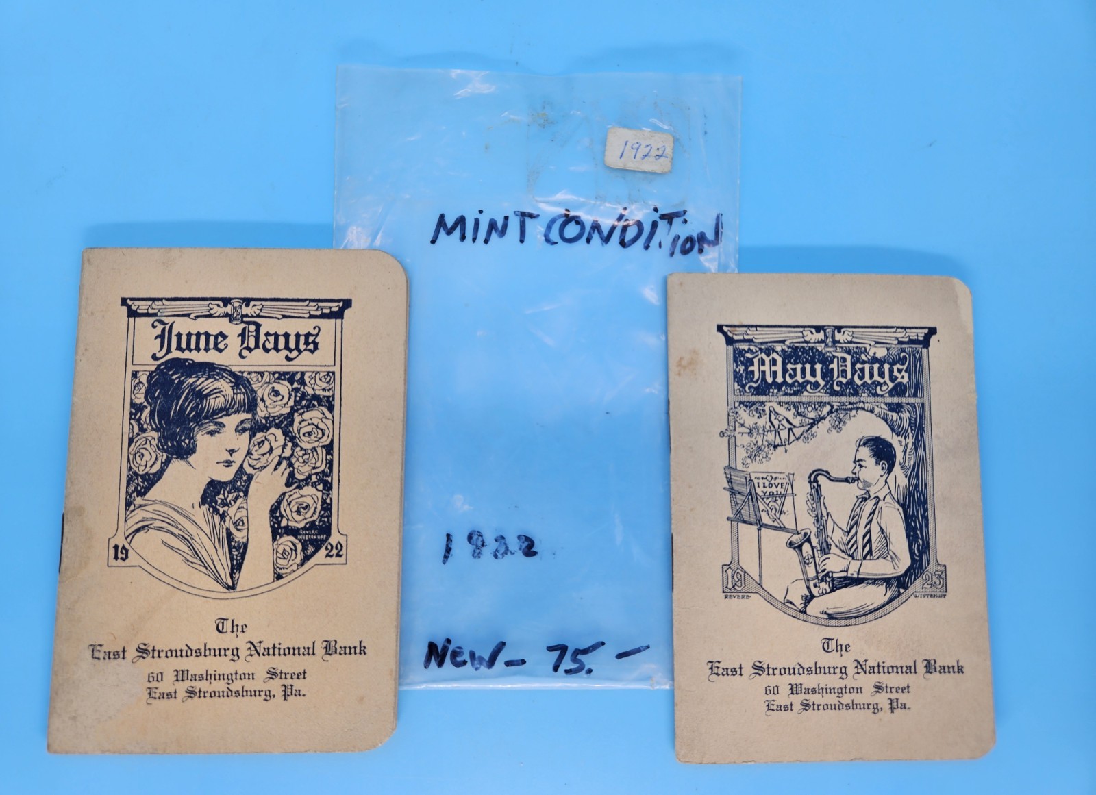 1922 June & 1923 May Days Stroudsburg PA National Bank Pocket Calendar Notebook 1922 June & 1923 May Days Stroudsburg PA National Bank Pocket Calendar Notebook