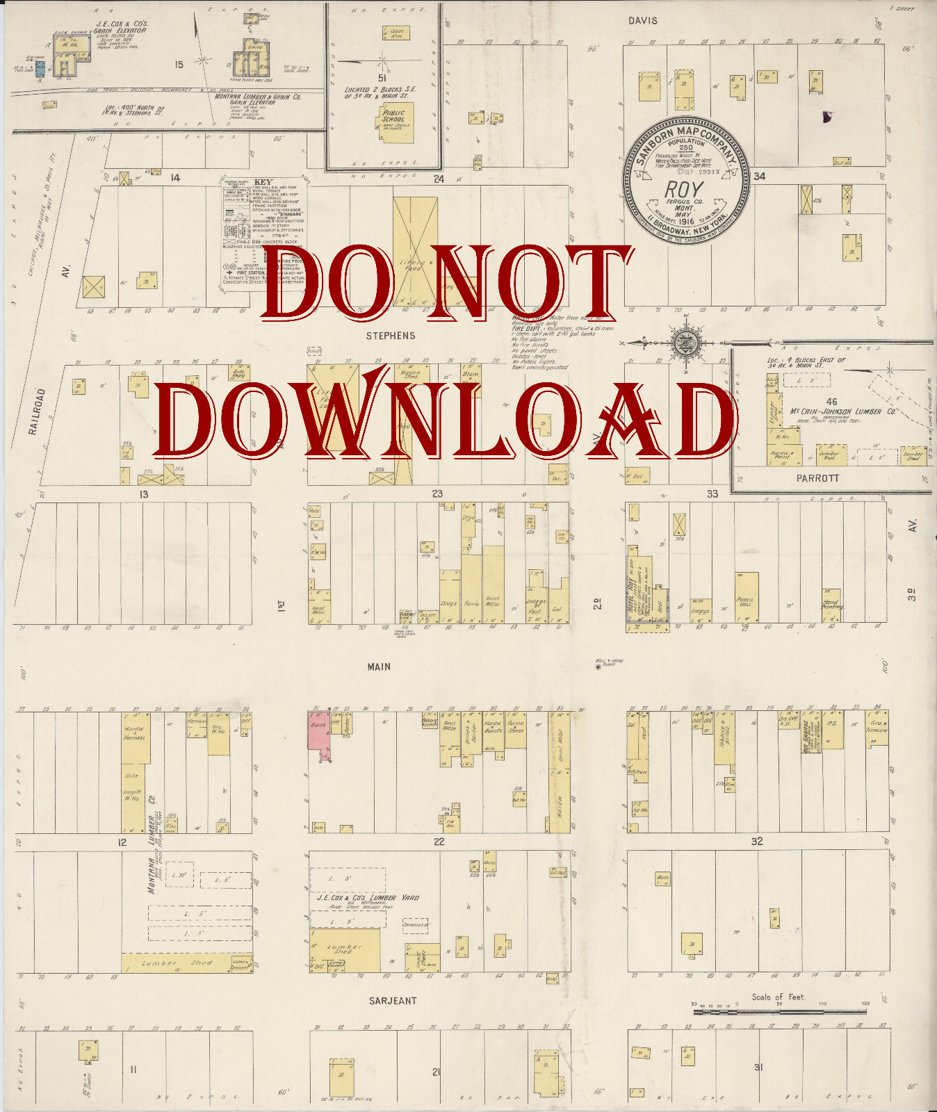 1916 Very Detailed COPY City Map Roy Montana Perfect for researchers 1916 Very Detailed COPY City Map Roy Montana Perfect for researchers
