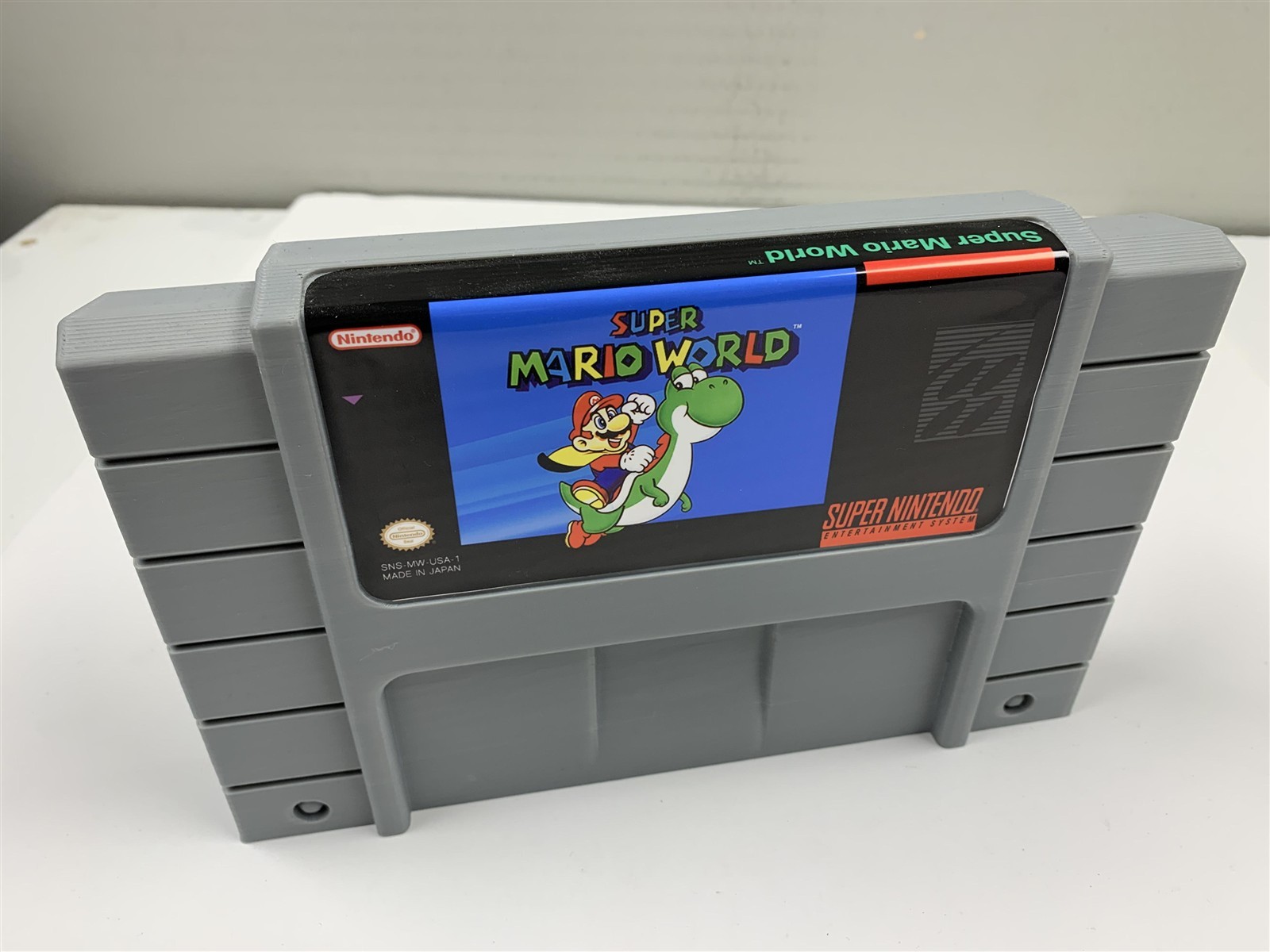 3D Printed Super Mario World Super Nintendo SNES Cartridge Giant Wall Art