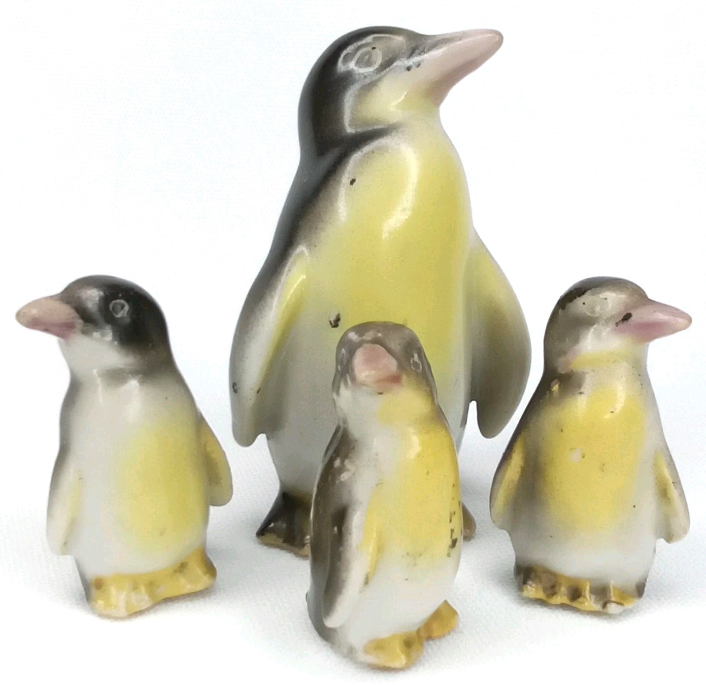 Antique 1930s Ceramic Emperor Penguin Set Of 4 Made In Japan Antique 1930s Ceramic Emperor Penguin Set Of 4 Made In Japan
