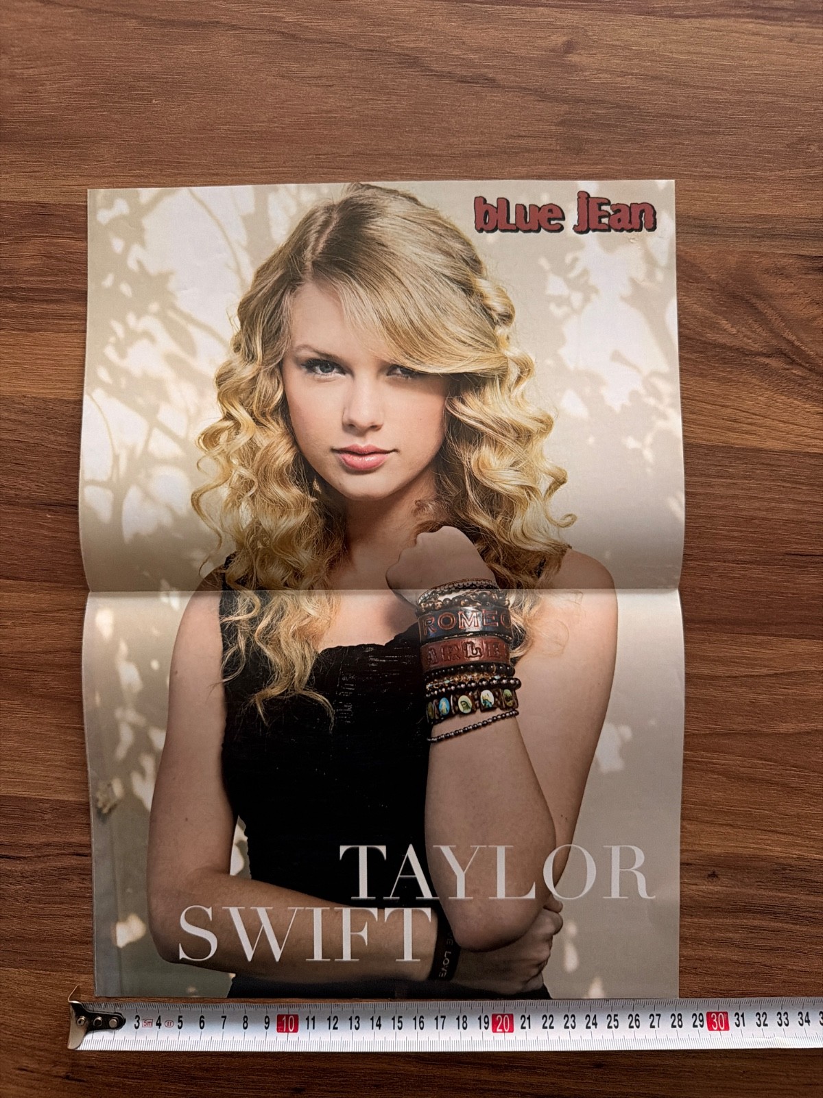Taylor Swift Lady Gaga Double Sided Poster Rare Turkish Magazine Blue Jean