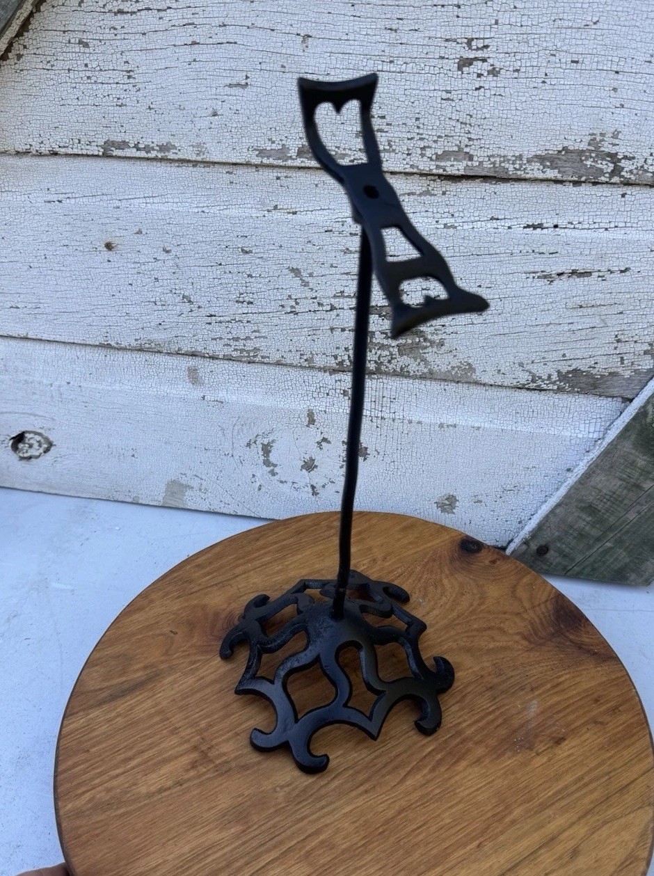 Primitive Metal Shoe General Store Display Stand Antique Vintage Hat Stand