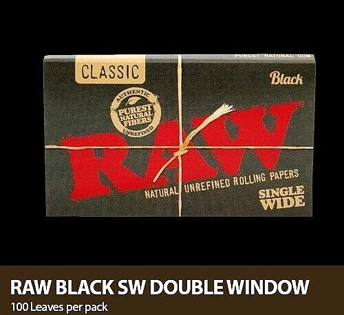 *RAW CLASSIC SINGLE WIDE Rolling Papers DOUBLE PACK 100 LEAVES *RAW CLASSIC SINGLE WIDE Rolling Papers DOUBLE PACK 100 LEAVES