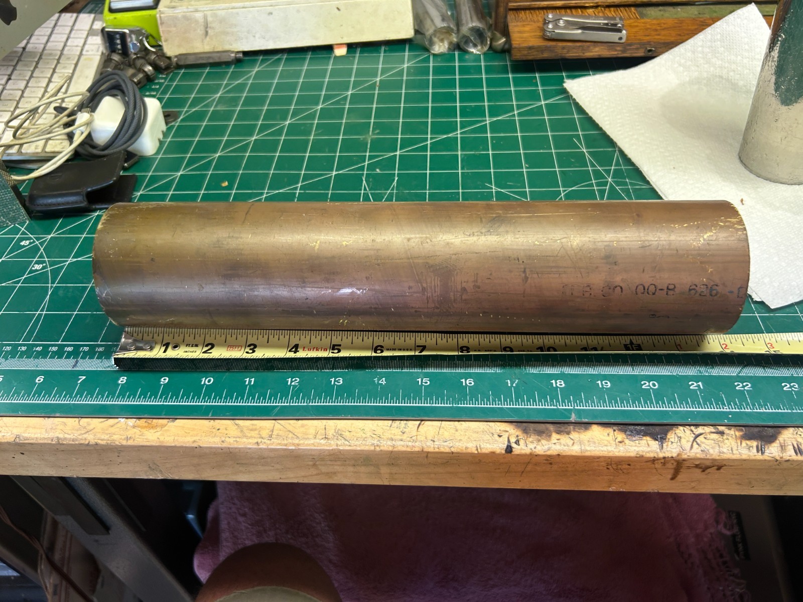 MACHINIST OfCe j LATHE MILL Brass Round Stock 13 13/16 MACHINIST OfCe j LATHE MILL Brass Round Stock 13 13/16