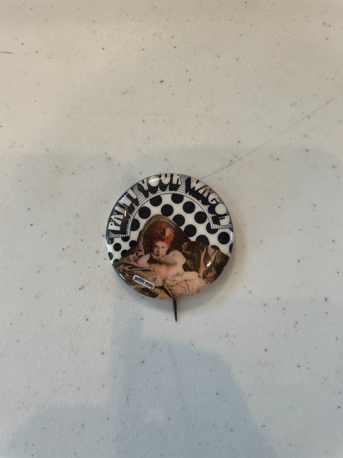 Peter Max Original Paint Your Wagon Pin VTG Art Artist Psychedelic 60s 70s