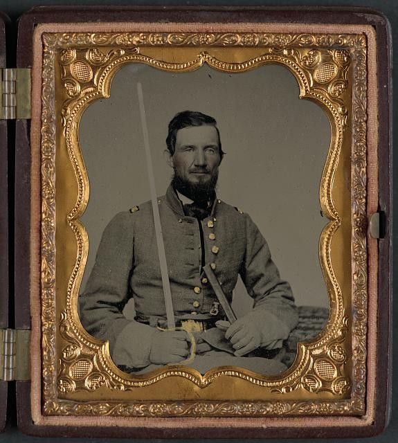 Captain David Thompson Missouri State Guard Civil War 1860s Sword Portrait
