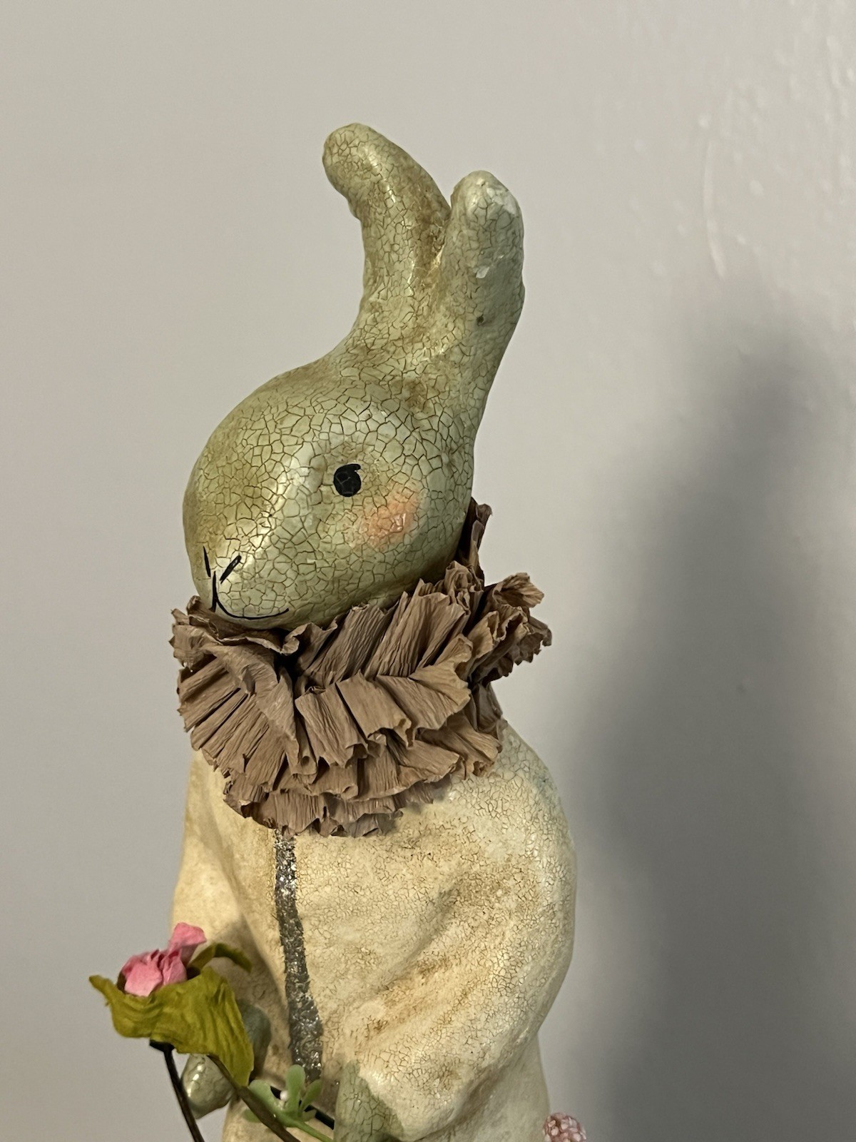 Nicol Sayre Miss Easter Folk Art Trinket Box Candy Container Bunny Figure 2003 Nicol Sayre Miss Easter Folk Art Trinket Box Candy Container Bunny Figure 2003