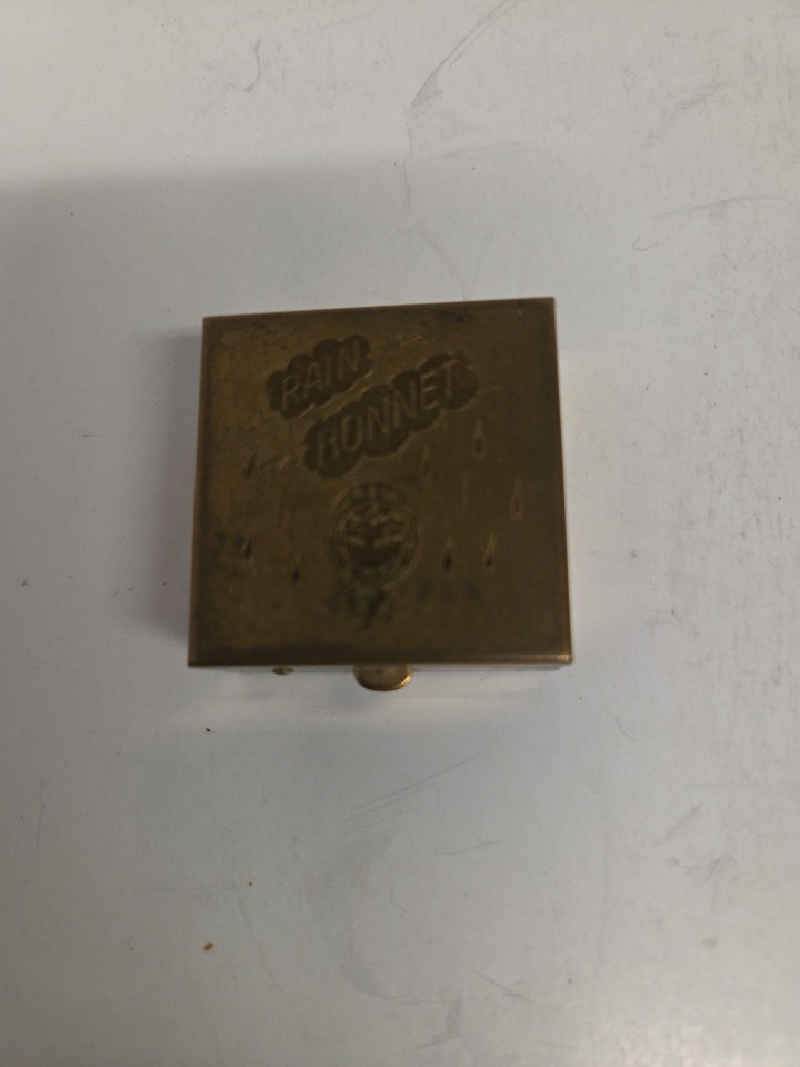 Vintage Miniature Metal Trinket Pill Box, Rain Shower Umbrella, 1.5 Vintage Miniature Metal Trinket Pill Box, Rain Shower Umbrella, 1.5