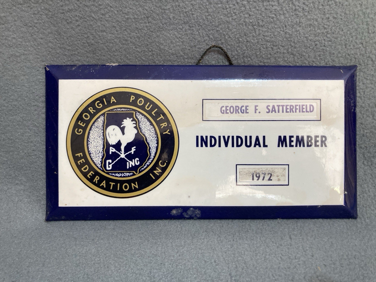 Vtg RARE Georgia Poultry Federation GPF Sign Plaque Wall Hang 10\