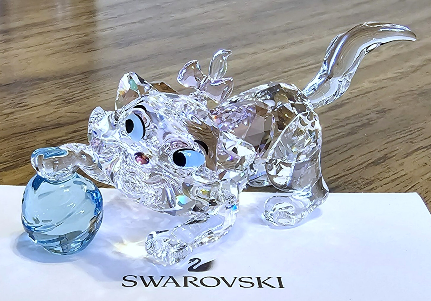 🐈 Swarovski Crystal 2025 Disney Aristocats, Marie Cat Figurine, Ball, Bows NIB
