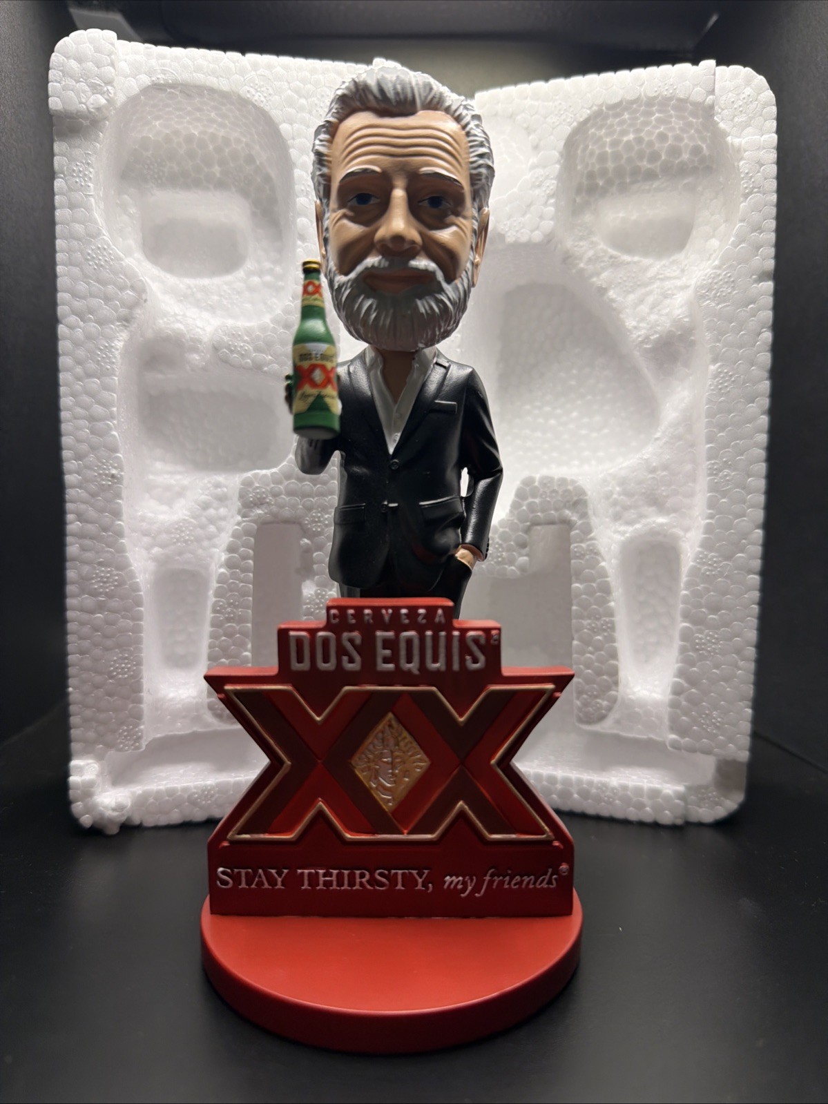 Dos Equis Bobblehead Jonathan Goldsmith “The Most Interesting Man in the World” 