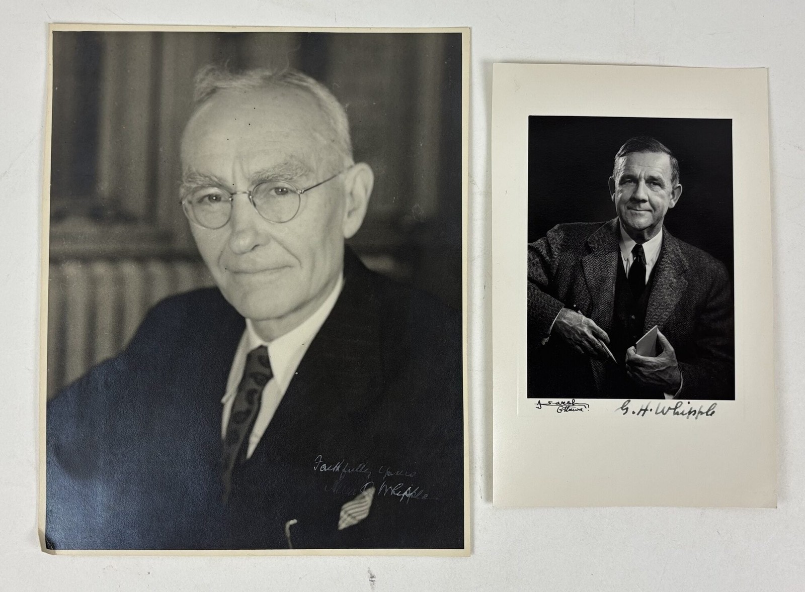 George H Whipple / WHIPPLE SIGNED PHOTOGRAPHS | GEORGE H AND ALLEN O