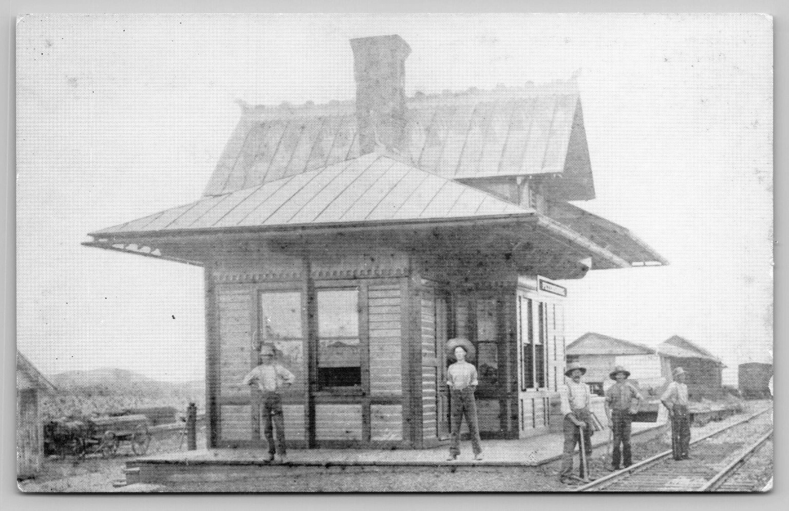 1882 East Strasburg Railroad Station Historic Photo Postcard PA