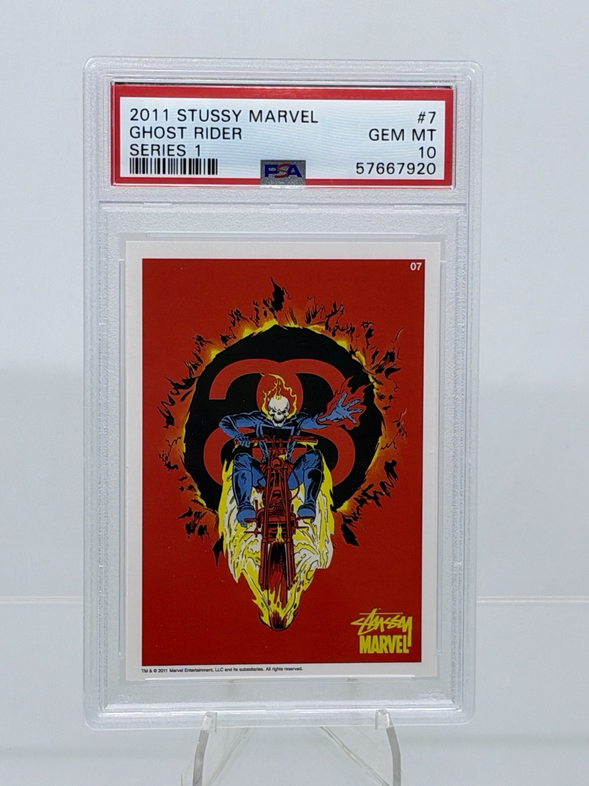 2011 Stussy Marvel Ghost Rider PSA 10 GEM MINT series 1 trading card Rare