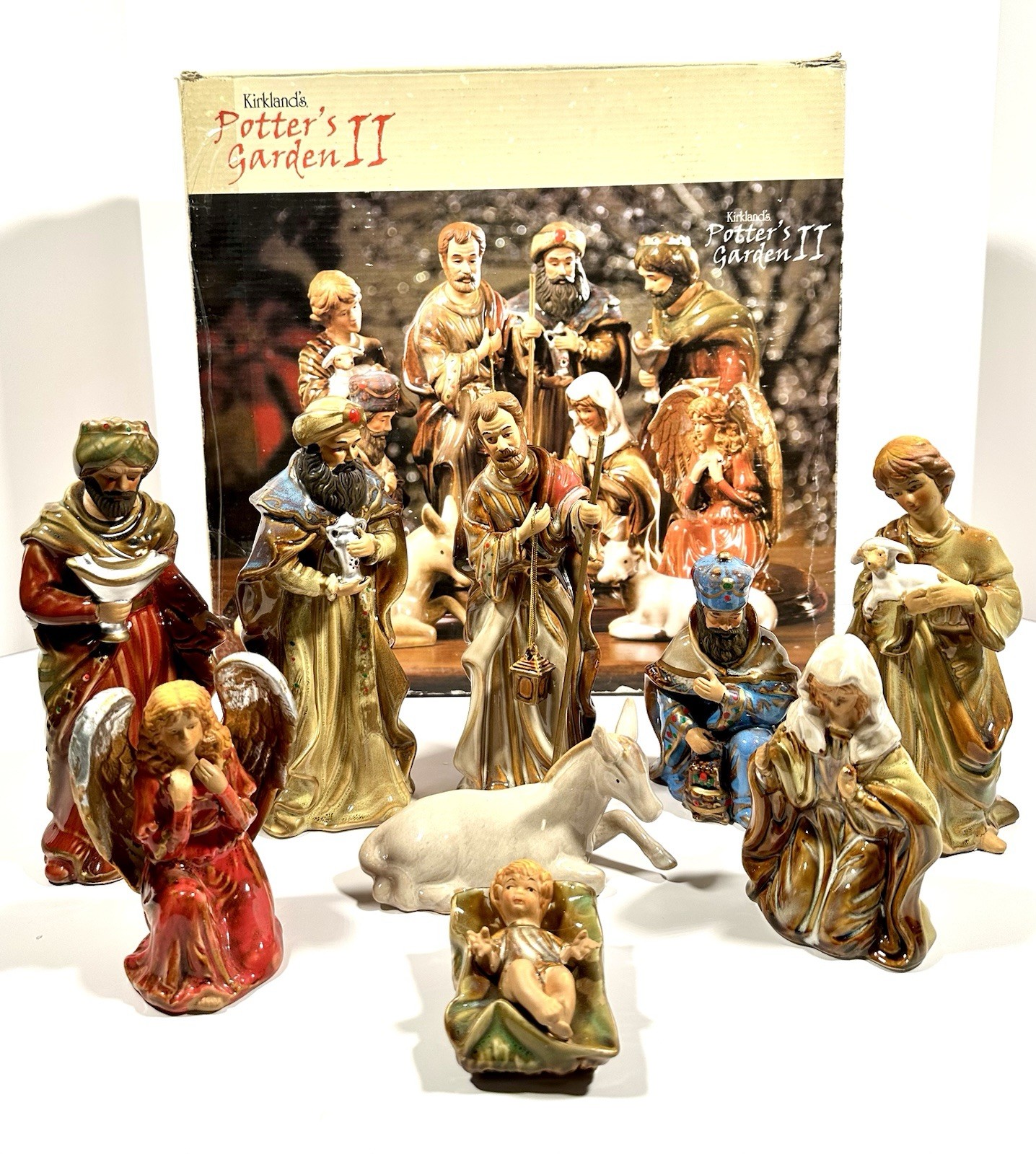 Kirkland's Potter's Garden II Nativity Scene Only 9 Figures PLS READ