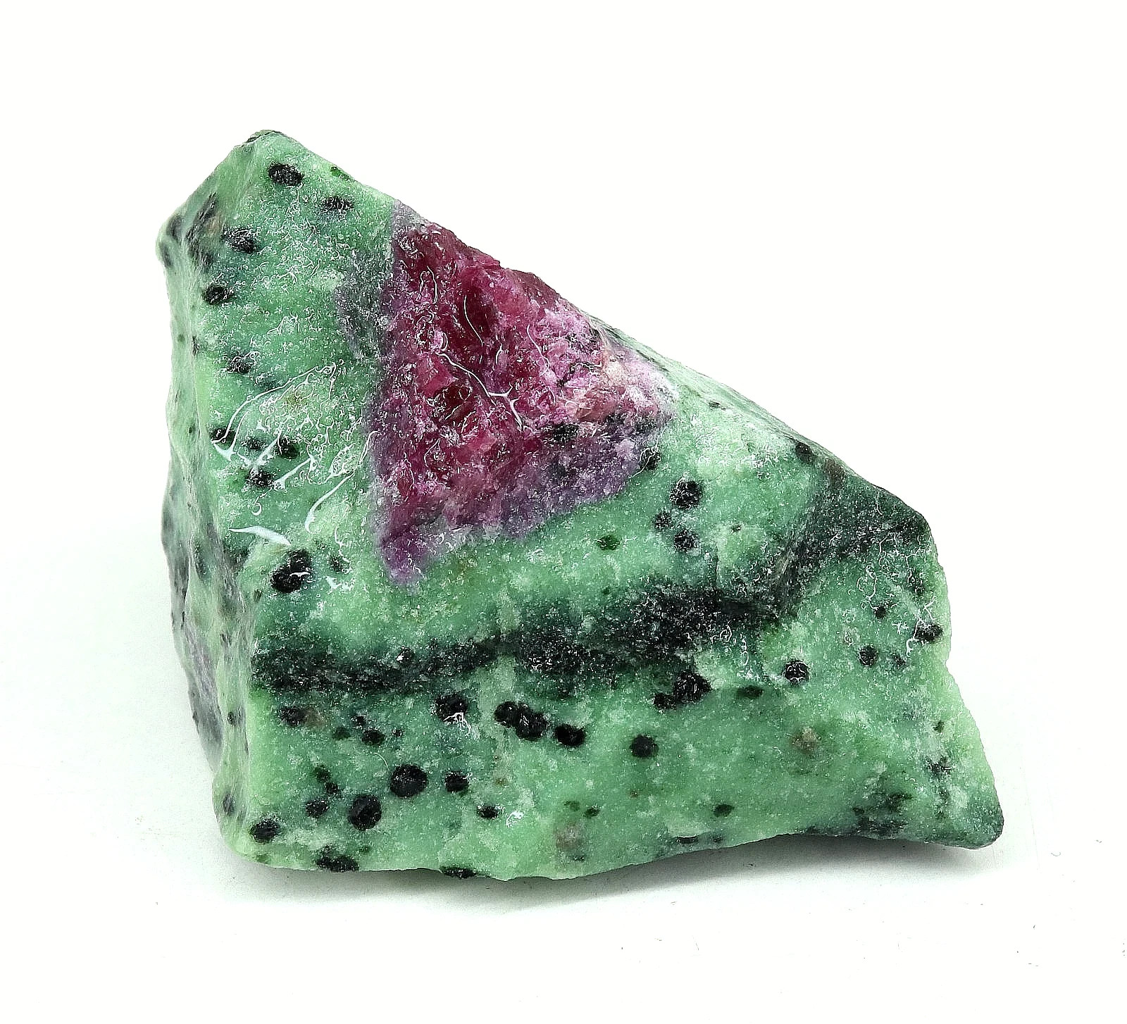 Natural Ruby Zoisite Crystal Gemstone Rough Anyolite Mineral Specimen 380 Ct