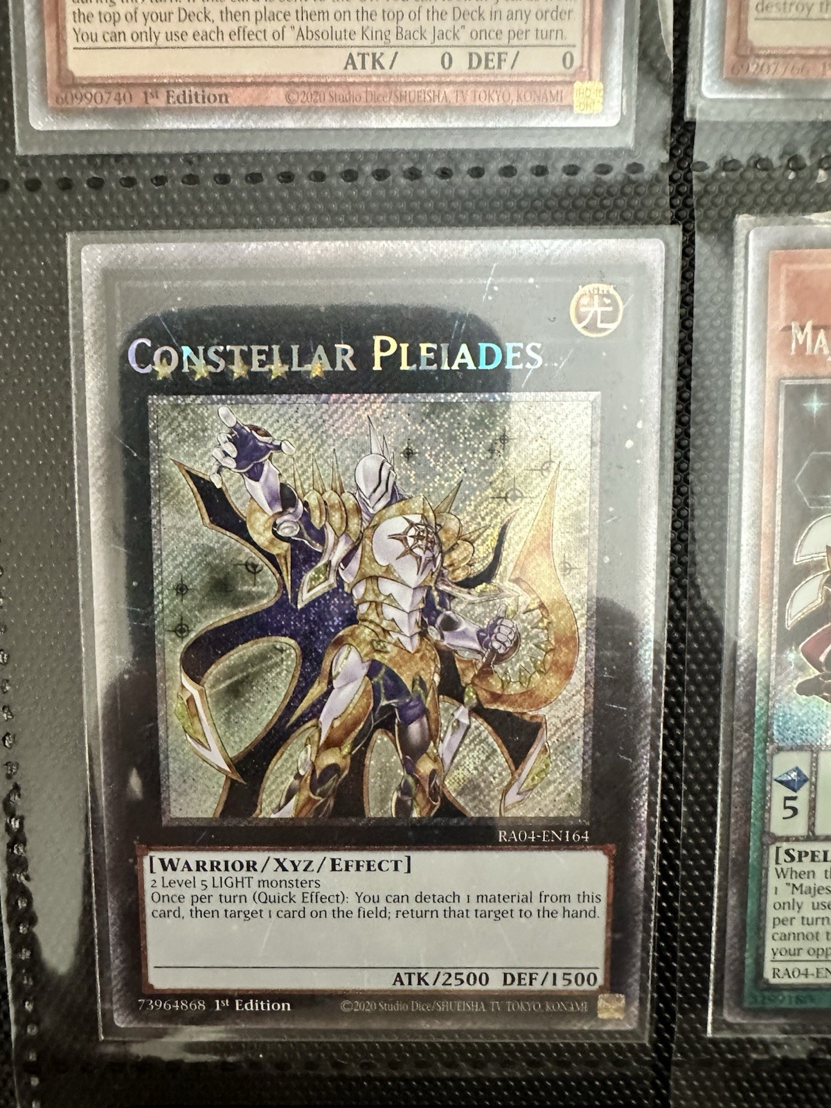 Yugioh Constellar Pleiades Platinum Secret Rare Card RA04-EN164  MISPRINT