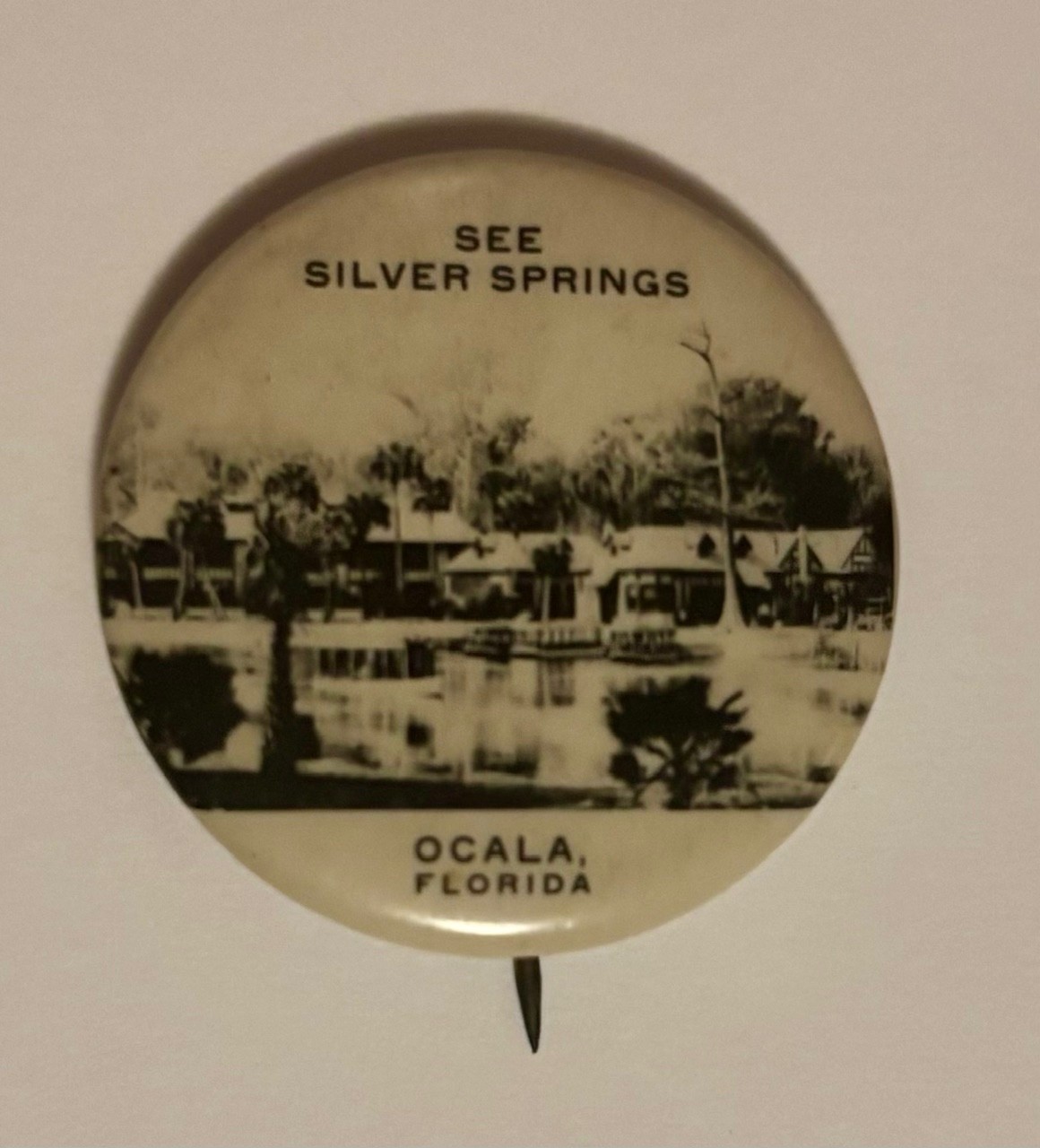 Vintage 1930s Silver Springs Florida Souvenir Pin