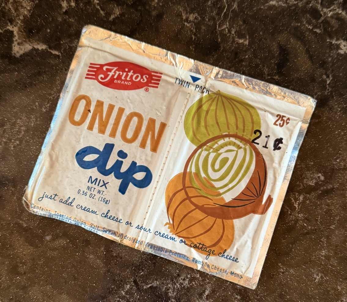 Vintage 1960\'s FRITOS BRAND ONION DIP MIX 25¢ Package RARE SEALED NOS Frito-Lay Vintage 1960\'s FRITOS BRAND ONION DIP MIX 25¢ Package RARE SEALED NOS Frito-Lay