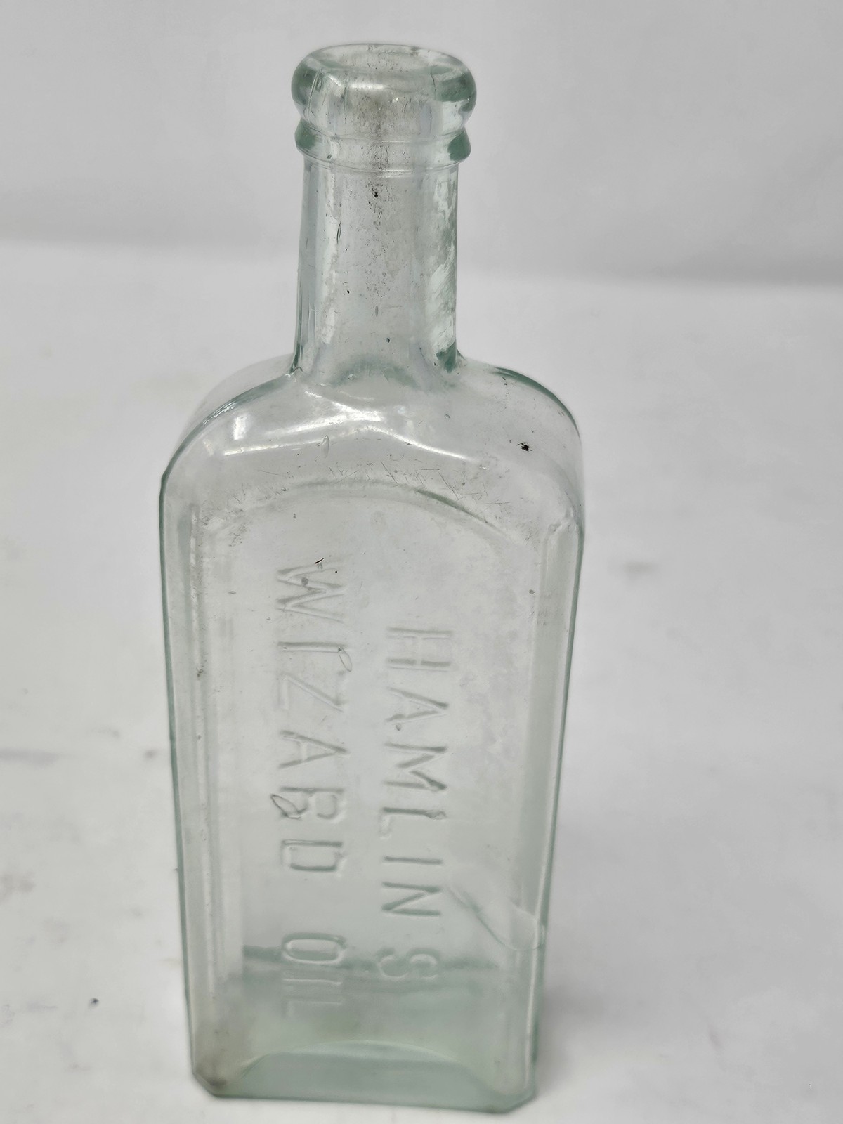 Antique 1890s Hamlin's Wizard Oil Bottle, Aqua, EUC Antique 1890s Hamlin's Wizard Oil Bottle, Aqua, EUC