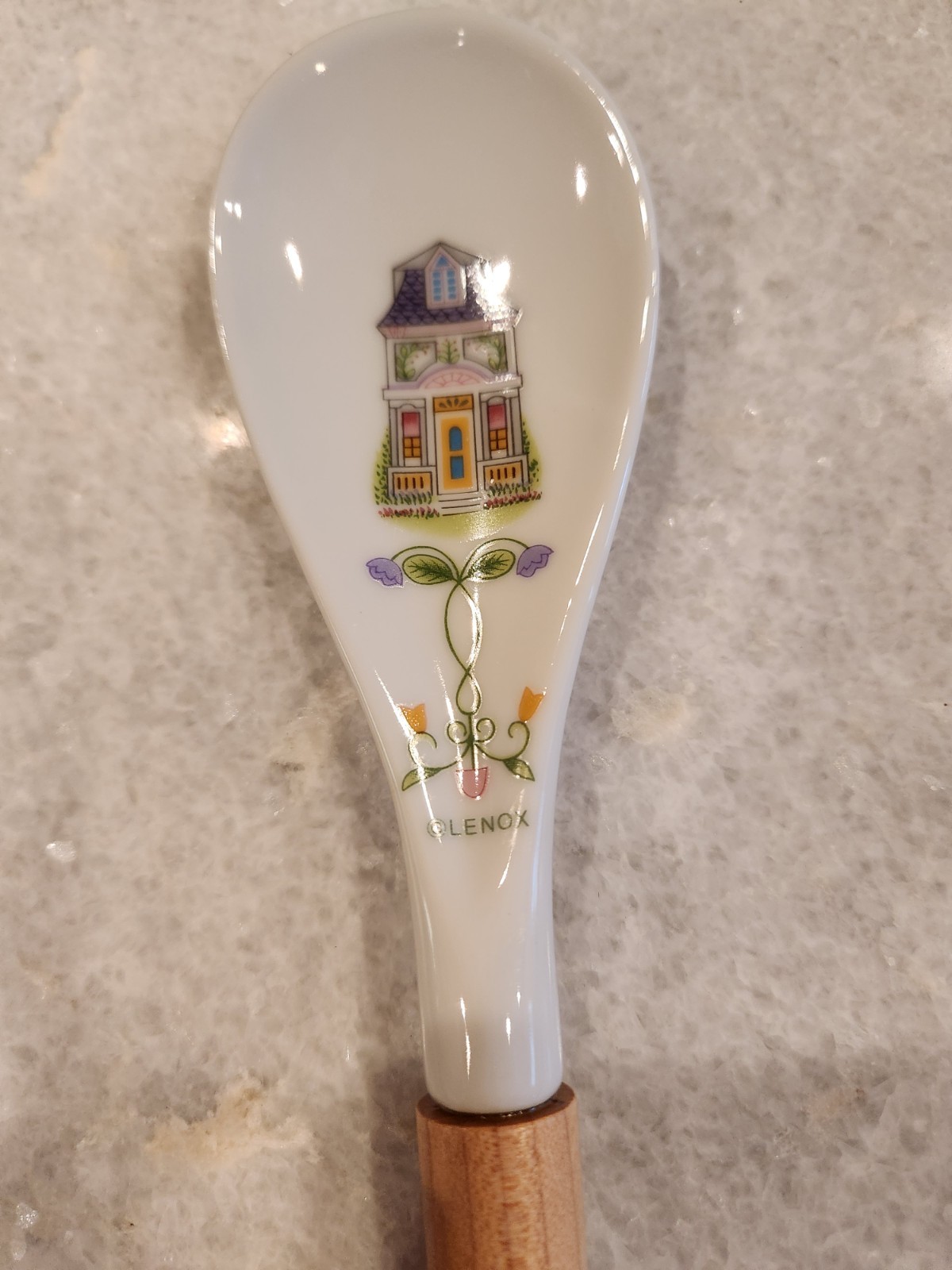 Lenox Village 2 Spoons & 1 Spoon Rest