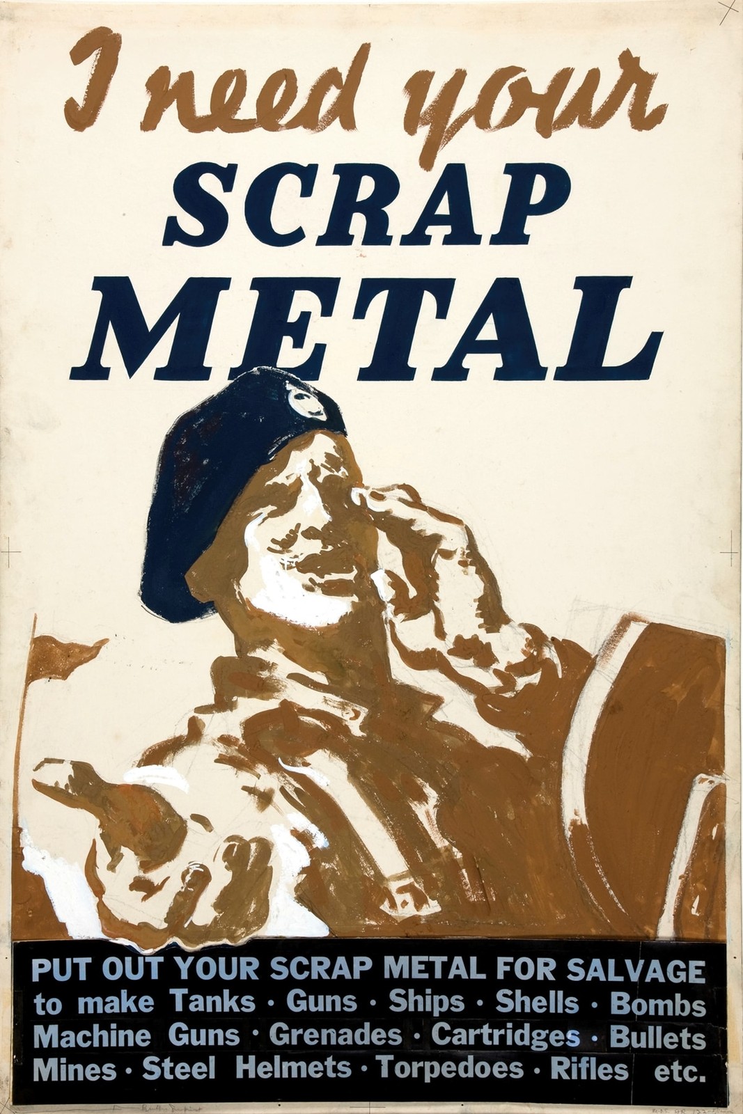 🗞️ I Need Your Scrap Metal (1940s) Poster - 24x36” - Premium Matte Paper