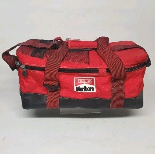 Vintage 1990s Marlboro Unlimited Cooler Duffel Gear Beverage Carrier NWT Vintage 1990s Marlboro Unlimited Cooler Duffel Gear Beverage Carrier NWT