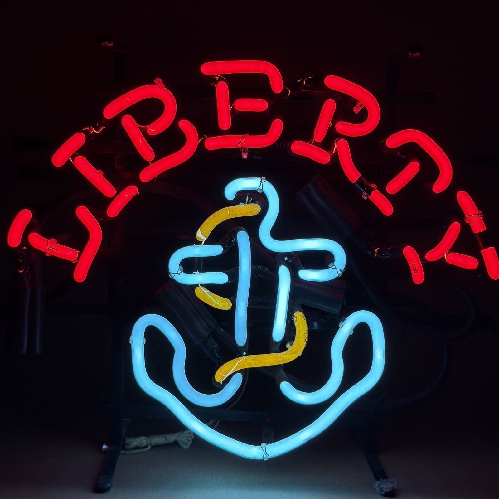 Vintage 1998 Anchor Brewing Liberty Ale Neon Beer Sign Real Glass Bar Everbrite