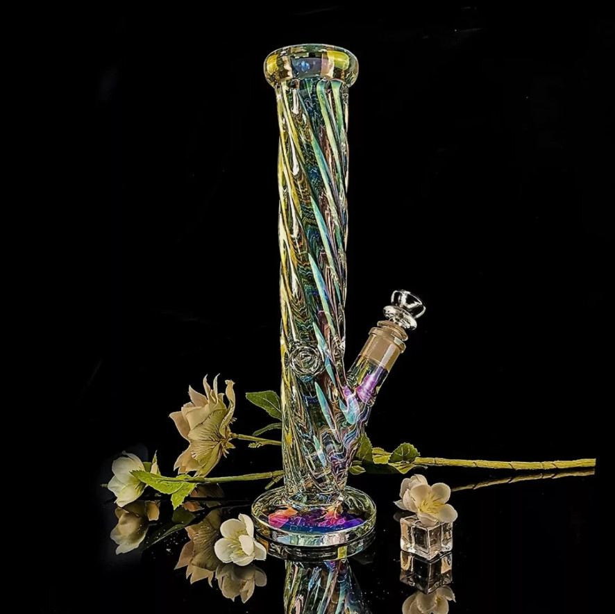 12inch Thick 7mm Iridescent Beaker BONG Glass Water Pipe Heavy Model 12inch Thick 7mm Iridescent Beaker BONG Glass Water Pipe Heavy Model