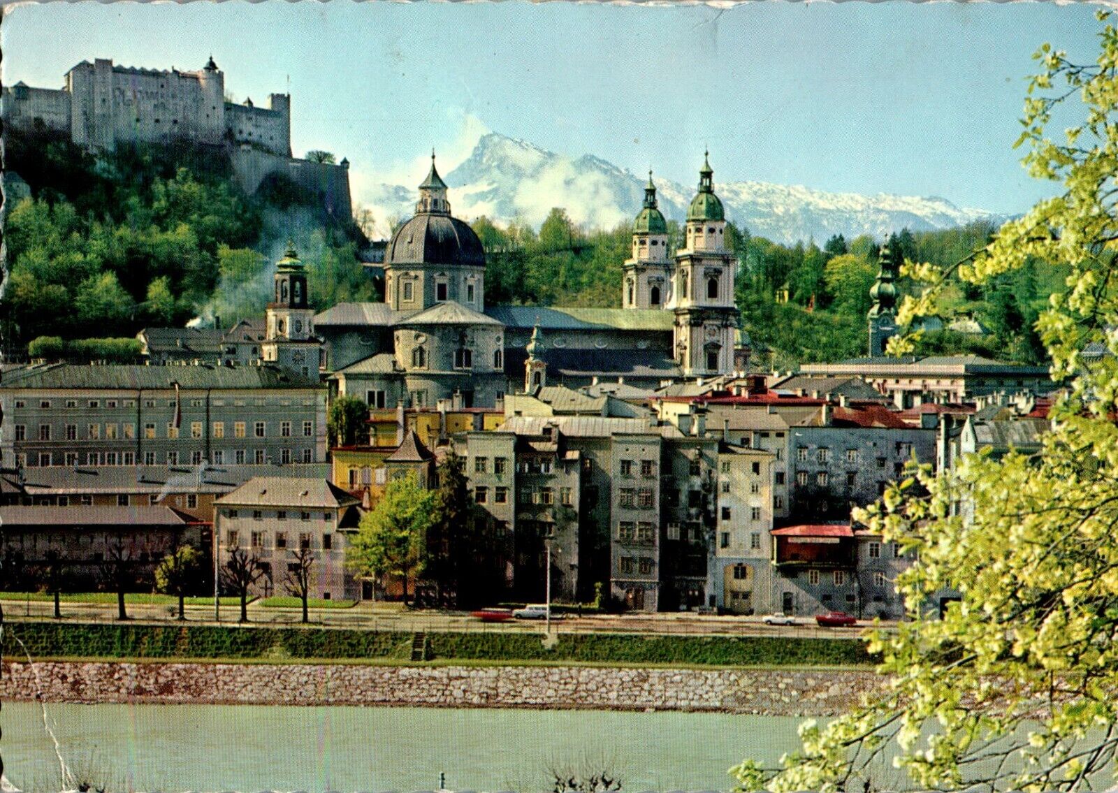Fortress and Untersberg Range, Salzburg, Austria Postcard