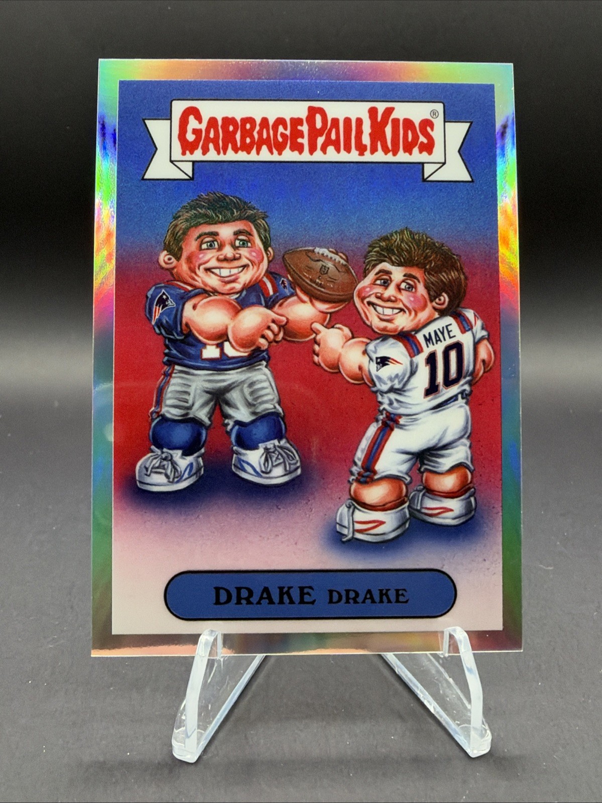2026 Topps Bowman GPK Garbage Pail Kids SSP Drake Drake Maye #NFLG-DM Patriots 2026 Topps Bowman GPK Garbage Pail Kids SSP Drake Drake Maye #NFLG-DM Patriots