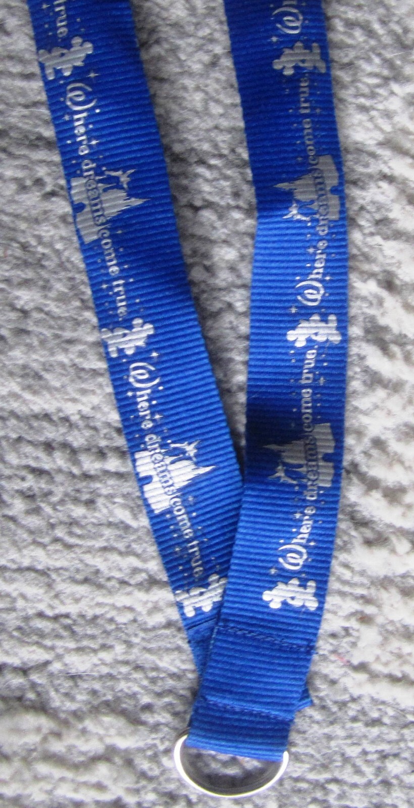 Walt Disney Trading Lanyard Preowned - blue silver Where Dreams Come True