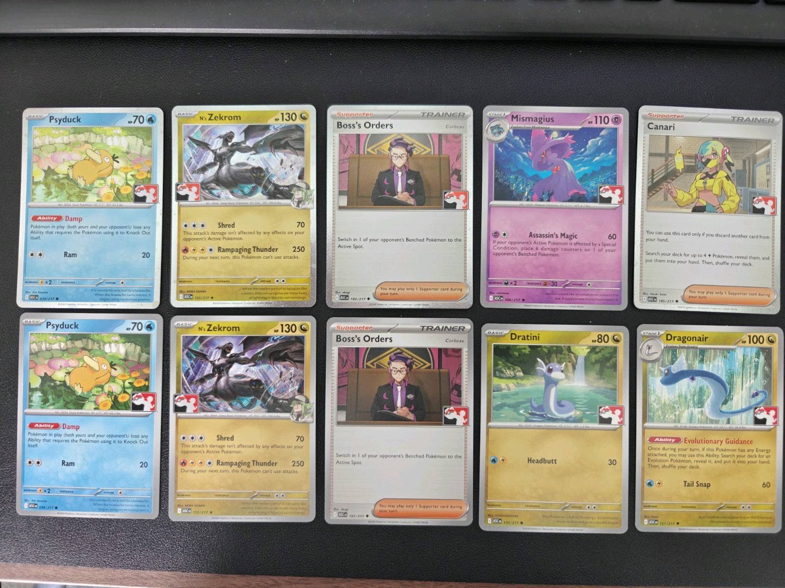Pokémon TCG - Ascended Heroes Prize Pack Stamped Complete Base Set All 10