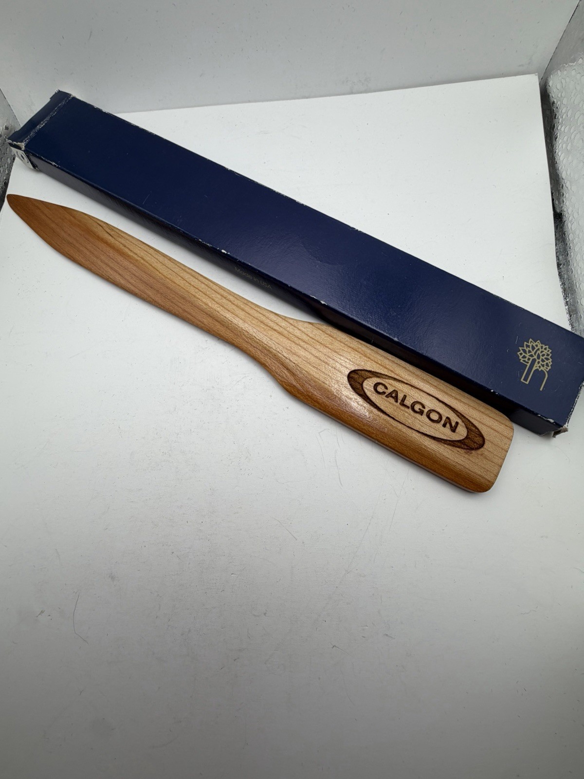 Vintage Calgon Advertising  Wood Letter Opener New B58 **READ