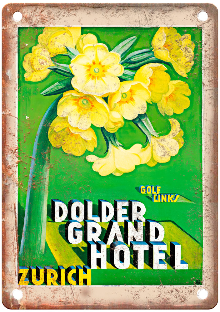 Vintage Dolder Grand Hotel Zurich Travel Poster Retro Look Sign T1843 Vintage Dolder Grand Hotel Zurich Travel Poster Retro Look Sign T1843