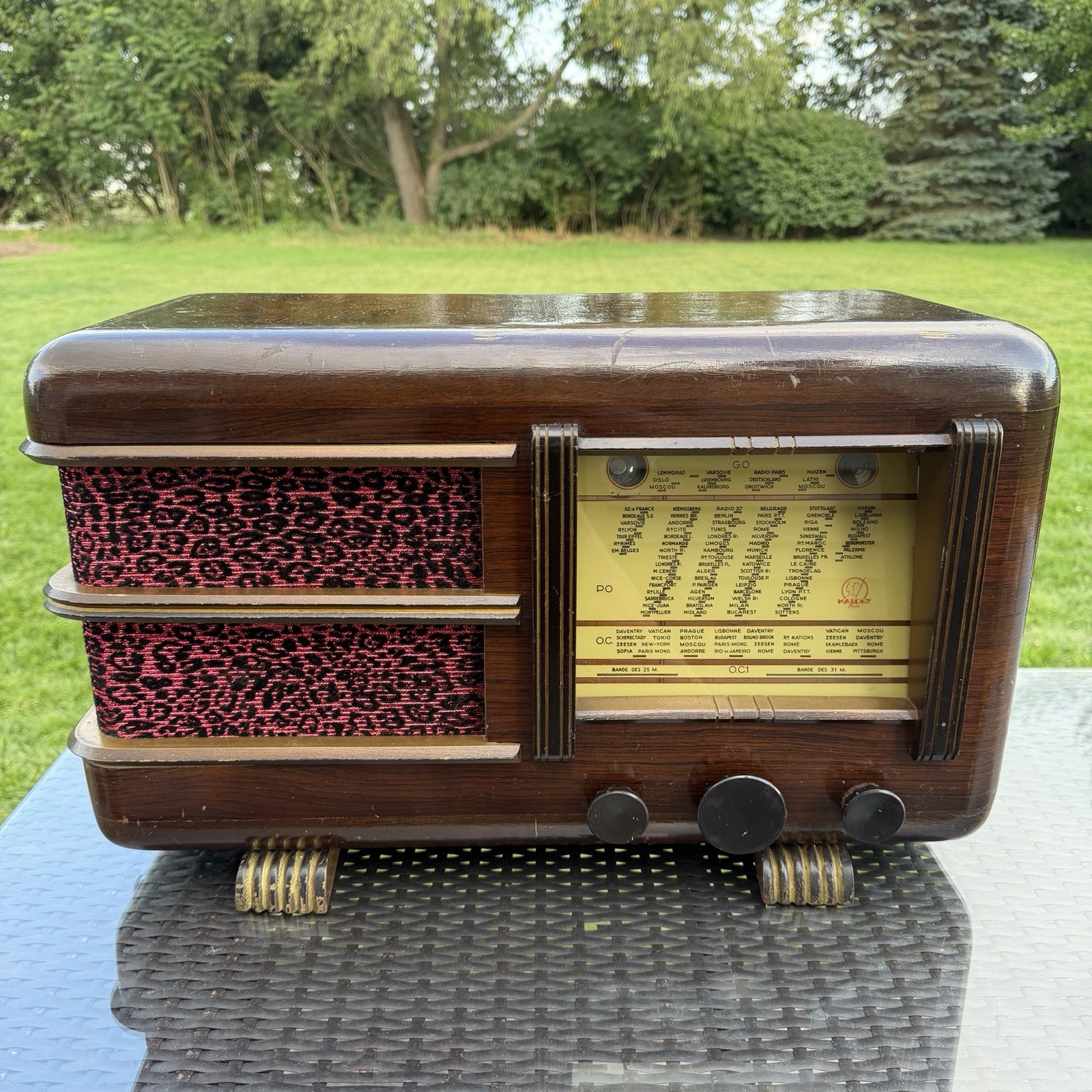 Vintage Malony Vacuum Tube Radio France Tabletop - FOR PARTS/REPAIR