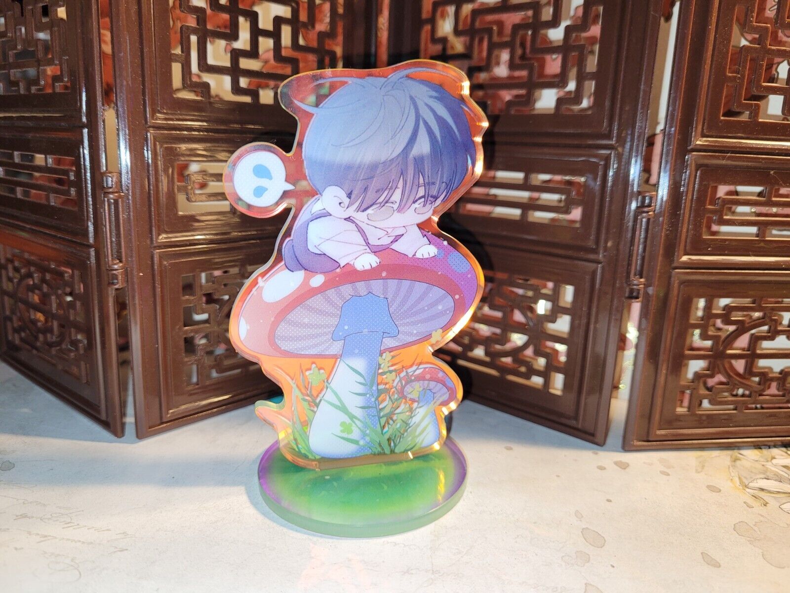 Small Holographic Stand An Zhe Little Mushroom *US SELLER* 