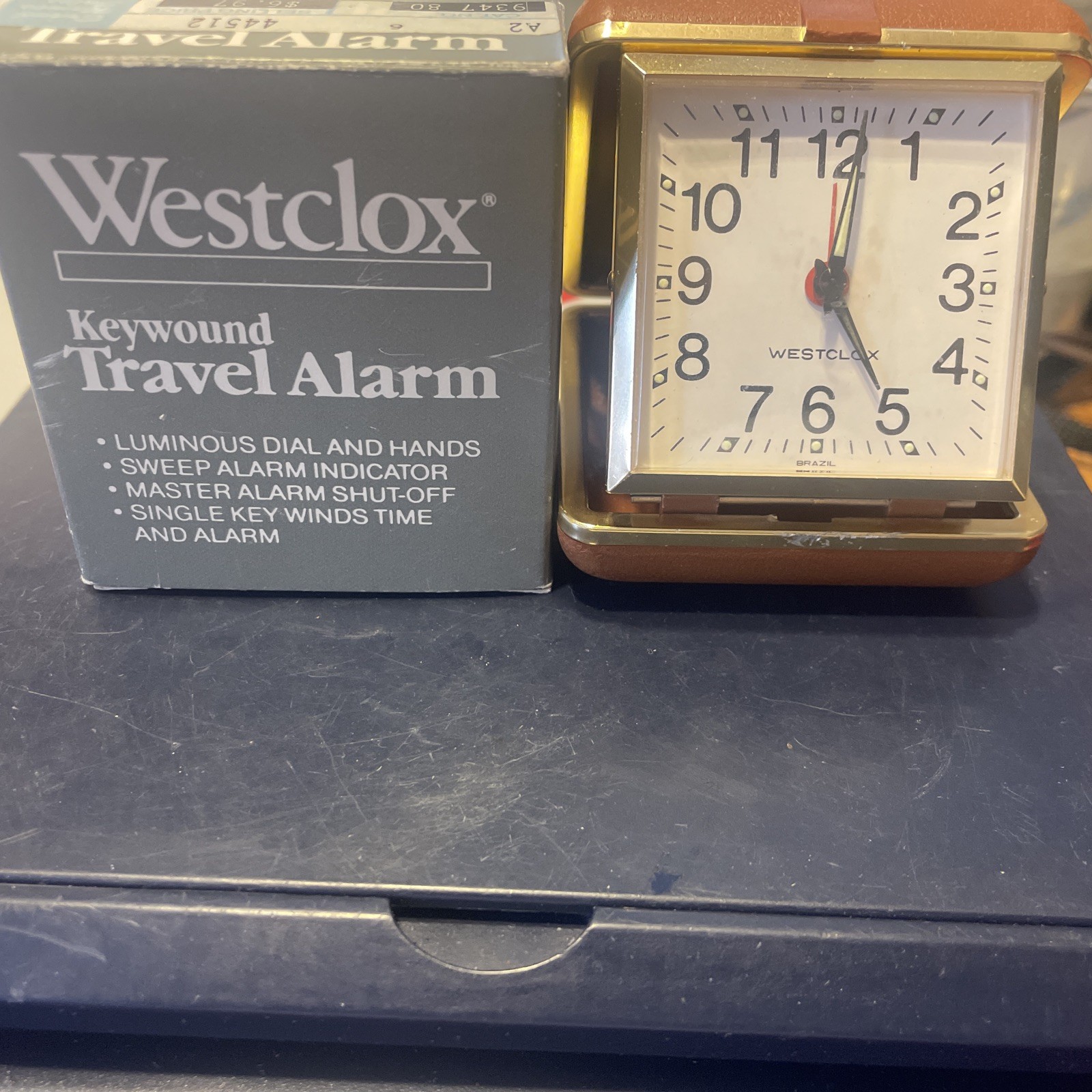 Vintage Westclox Travel Alarm Clock In Box Manual Complete Tested MINT Works Vintage Westclox Travel Alarm Clock In Box Manual Complete Tested MINT Works