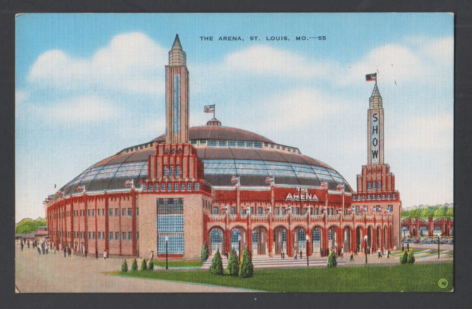 The Arena St. Louis Missouri linen divided back postcard unposted The Arena St. Louis Missouri linen divided back postcard unposted