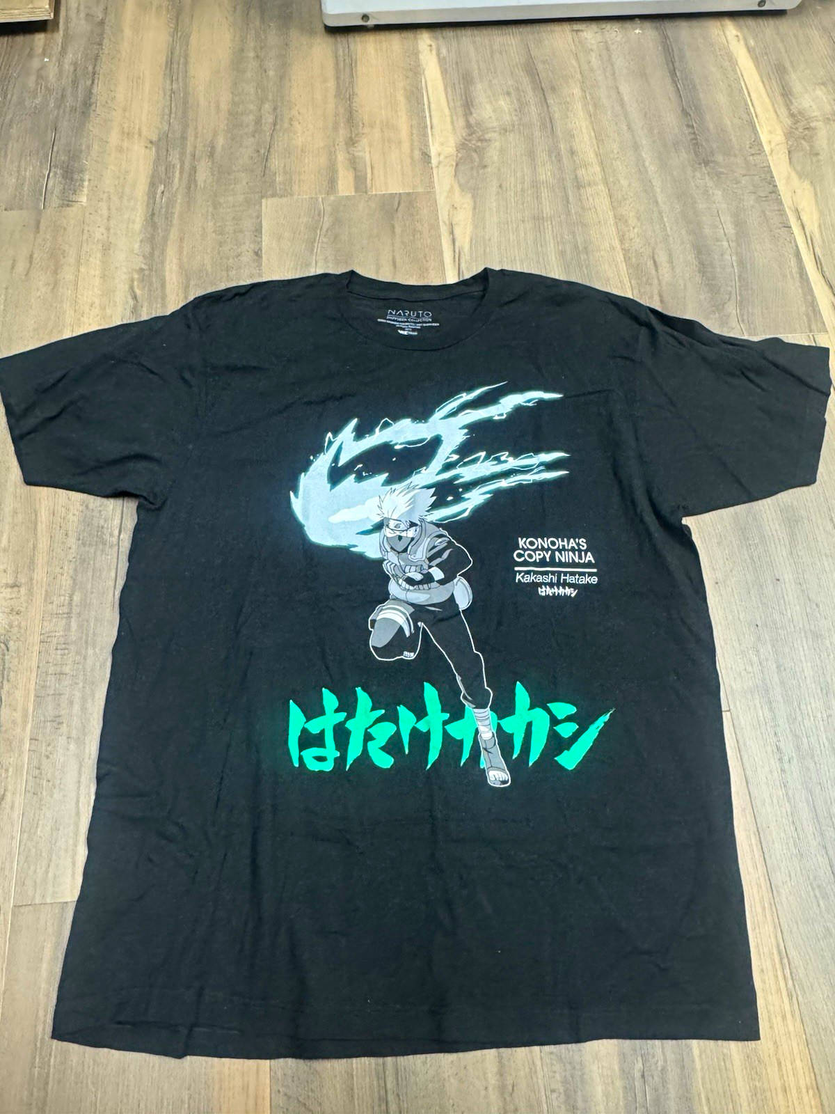 Naruto Shippuden Collection Kakashi Hatake Graphic Print Black XL T-Shirt
