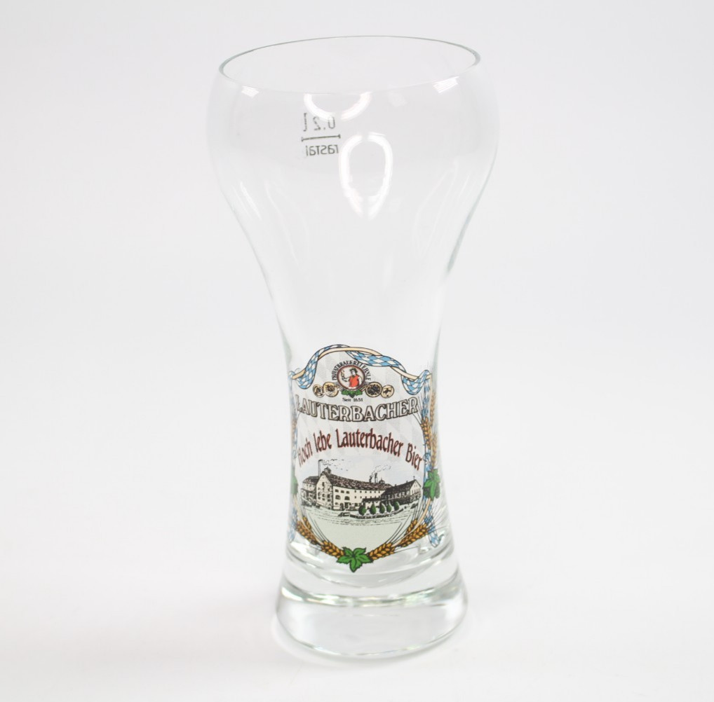 Lauterbacher Privatbrauerei Ehnle Vintage German Wheat Beer Glass 0.2L