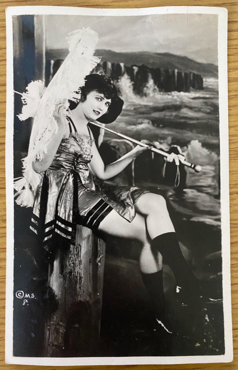 1920s RPPC JEANNE D\'ALCY antique real photo postcard #1, MACK SENNETT COMEDIES
