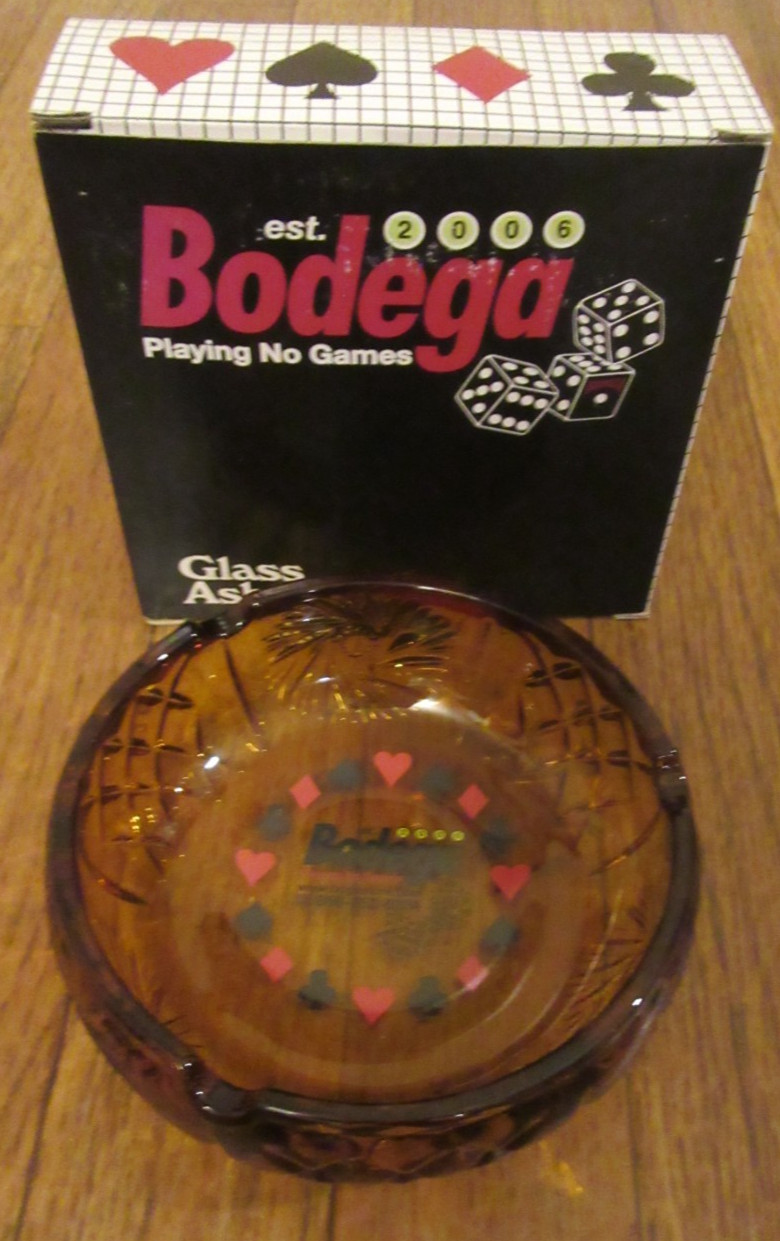 Bodega Grandma's Ashtray Glass Brown Brand New In Box NIB Free U.S. Shipping