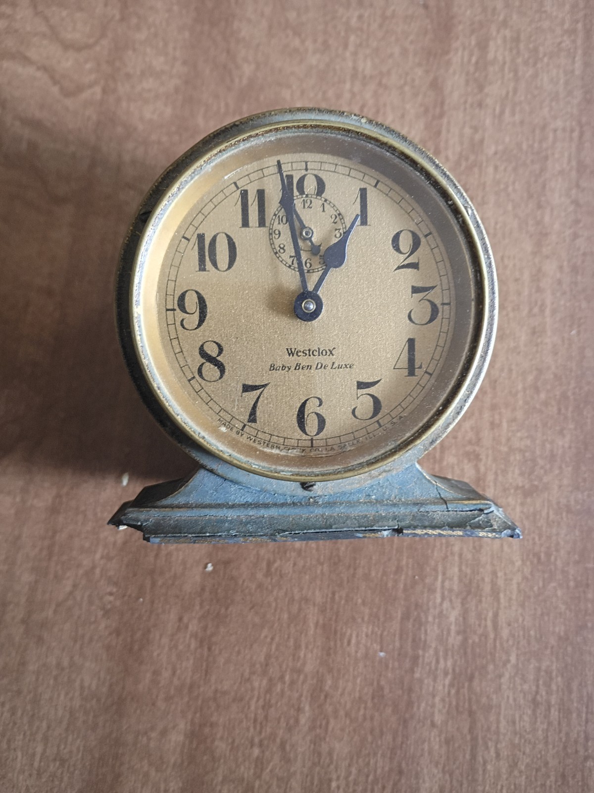 Antique 1927 Green Finish Westclox Baby Ben De Luxe Alarm Clock -Working Antique 1927 Green Finish Westclox Baby Ben De Luxe Alarm Clock -Working