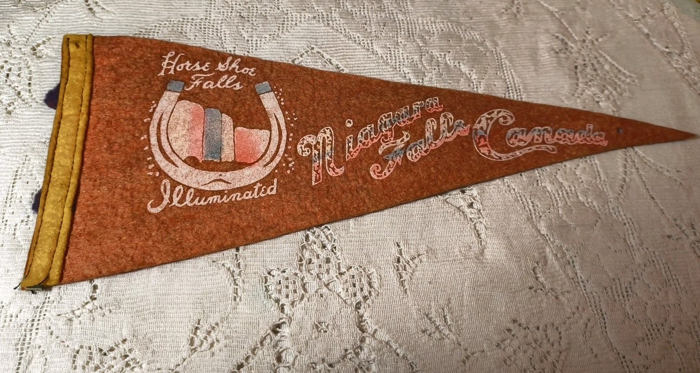 Vintage Niagara Falls Canada Horseshoe Falls Souvenir Pennant 12\