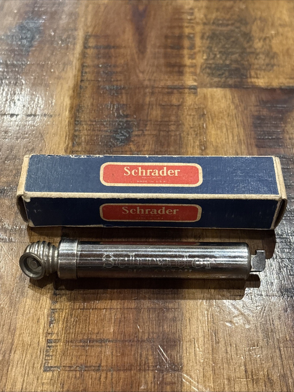 Vintage A. Schrader’s Son Balloon Tire Pressure Gauge 10-50lb Brooklyn NY EUC