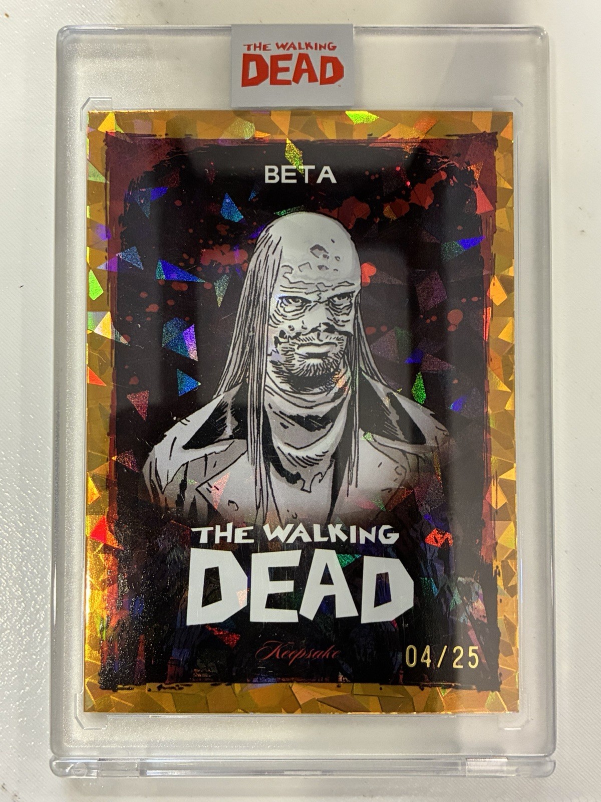 2026 Walking Dead Keepsake Beta #26 GOLD Cracked Ice 4/25 Skybound Spotlight 2026 Walking Dead Keepsake Beta #26 GOLD Cracked Ice 4/25 Skybound Spotlight