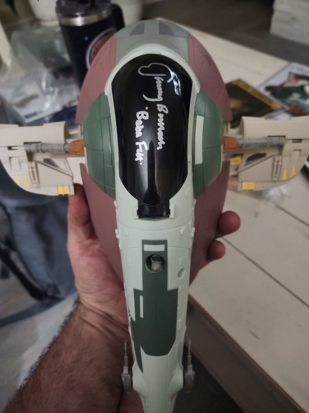 Boba Fett Slave One Jeremy Bulloch Signed Star Wars 2012 COA Complete Boba Fett Slave One Jeremy Bulloch Signed Star Wars 2012 COA Complete