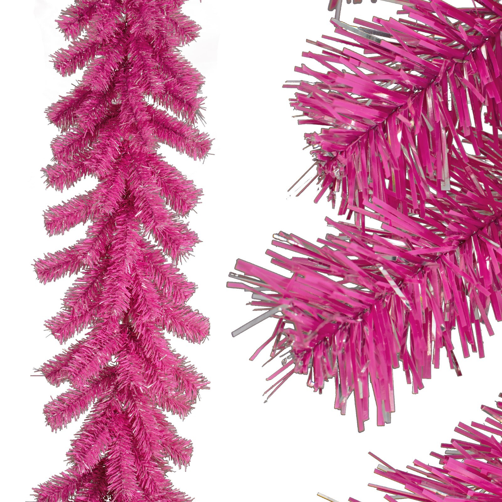 6FT Pink Silver Valentine\'s Day Christmas Garland Tinsel Brush Home Decor 6FT Pink Silver Valentine\'s Day Christmas Garland Tinsel Brush Home Decor